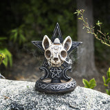 6" Ouija Cat Backflow Incense Burner - Magick Magick.com