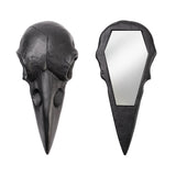 6" Raven Skull Hand Mirror (Black) - Magick Magick.com