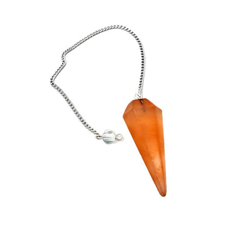 6-Sided Pendulum - Orange Selenite - Magick Magick.com
