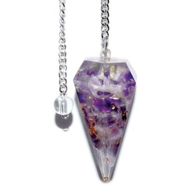 6-Sided Pendulum - Orgone Amethyst - Magick Magick.com