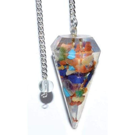 6-Sided Pendulum - Orgone Seven Chakra Orgone - Magick Magick.com