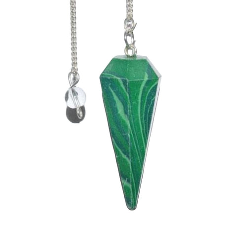 6-Sided Pendulum - Reconstructed Malachite - Magick Magick.com