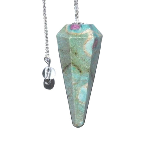 6-Sided Pendulum - Ruby Fuchsite - Magick Magick.com