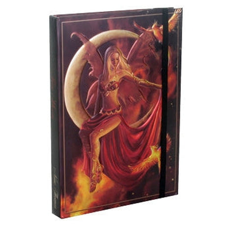 6" x 8" Hardcover Journal - Fire Moon Embossed - Magick Magick.com