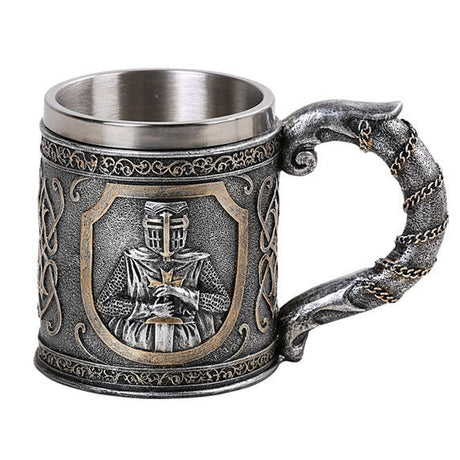 6.2" Stainless Steel Resin Mug - Knight - Magick Magick.com