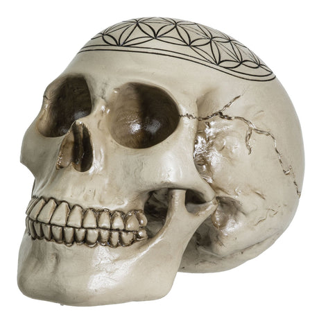 6.25" Sacred Geometry Skull - Flower of Life - Magick Magick.com