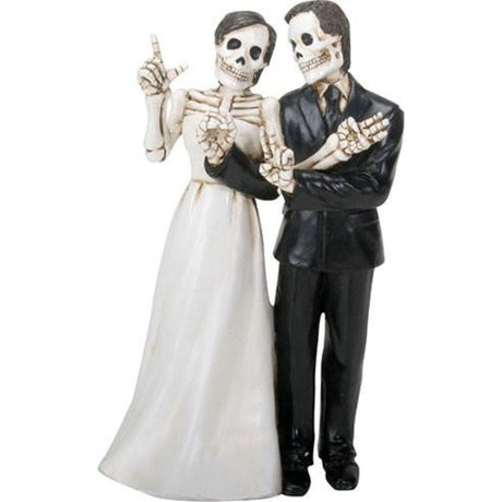 6.25" Skeleton Statue - Love Hands Couple - Magick Magick.com