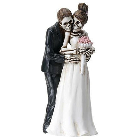 6.25" Skeleton Statue - Wedding Couple Posing - Magick Magick.com