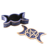 6.5" Celestial Triple Moon Box - Magick Magick.com