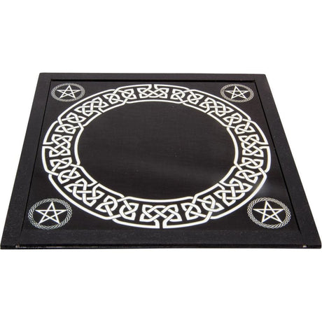 6.5" Glass Scrying Mirror with Designs - Magick Magick.com