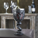 6.5" Resin & Stainless Steel Chalice / Goblet - Baphomet Chalice - Magick Magick.com