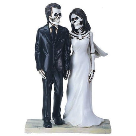 6.5" Skeleton Statue - Just Married Wedding Couple - Magick Magick.com