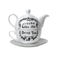 6.5" Tea Cup and Saucer Set - Freaks Like Me Drink Tea - Magick Magick.com