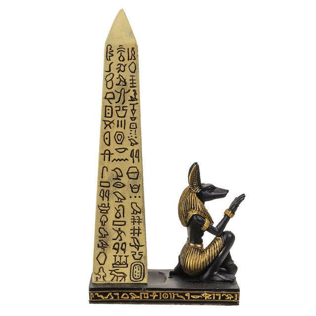 6.6" Bastet & Obelisk Stick Incense Burner - Magick Magick.com