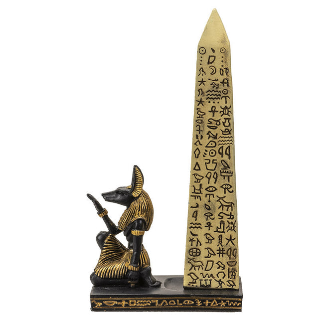 6.6" Bastet & Obelisk Stick Incense Burner - Magick Magick.com