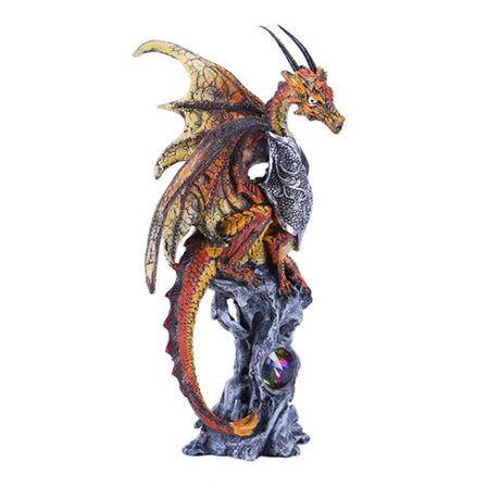 6.6" Orange Dragon Statue - Magick Magick.com
