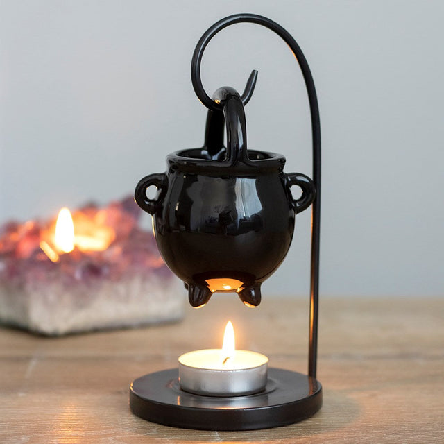 6.7" Hanging Cauldron Ceramic Oil Burner - Magick Magick.com