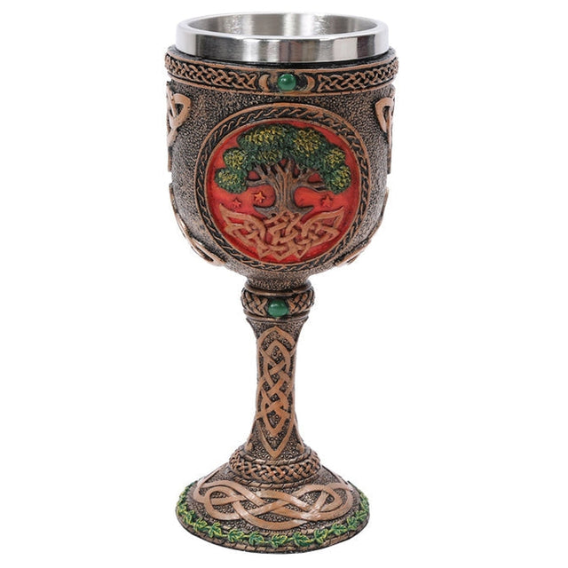 6.75" Chalice / Goblet - Celtic Tree of Life - Magick Magick.com