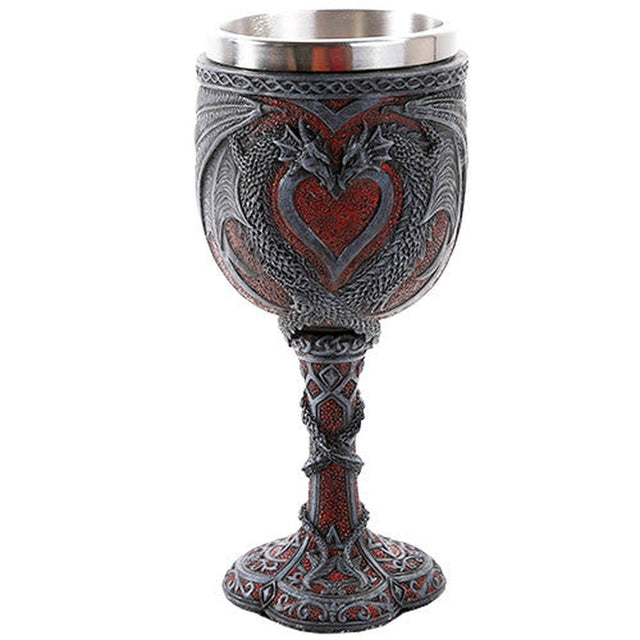 6.75" Chalice / Goblet - Double Dragon in Love - Magick Magick.com