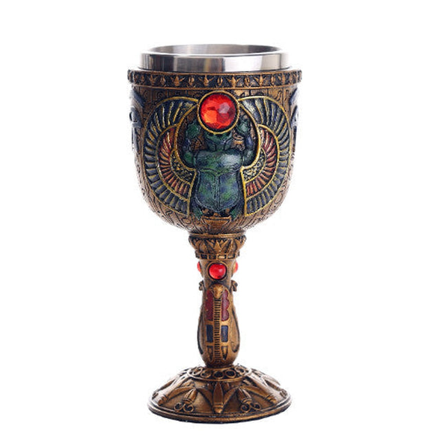 6.75" Chalice / Goblet - Scarab - Magick Magick.com