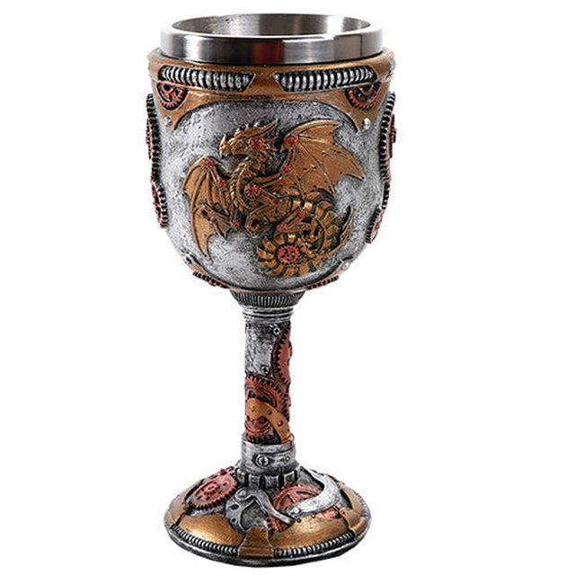 6.75" Chalice / Goblet - Steampunk Dragon - Magick Magick.com