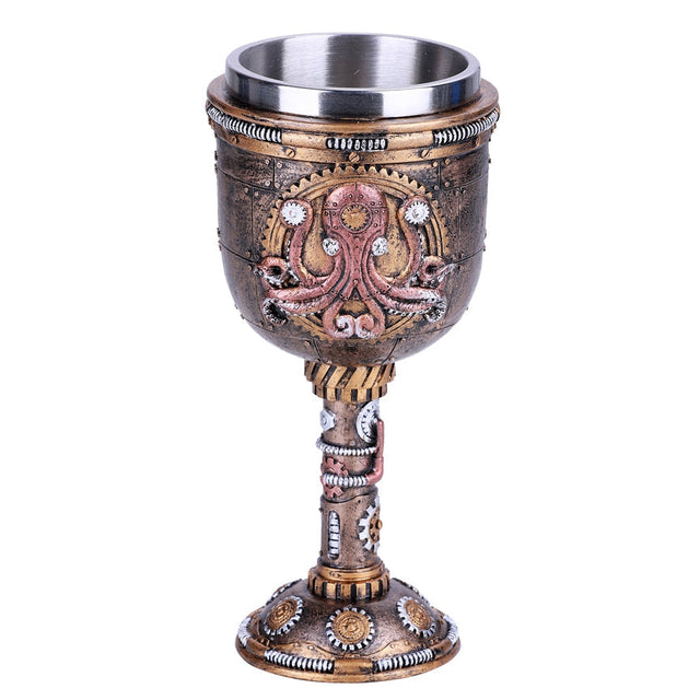 6.75" Chalice / Goblet - Steampunk Kraken - Magick Magick.com