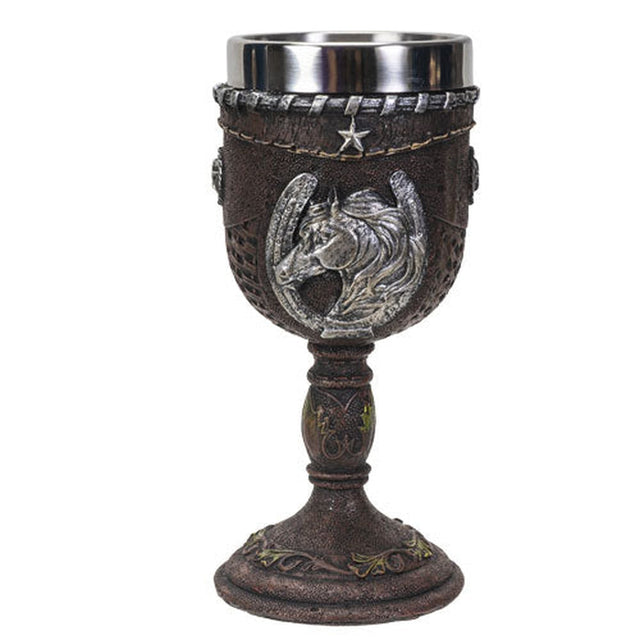 6.75" Chalice / Goblet - Western Horseshoe - Magick Magick.com