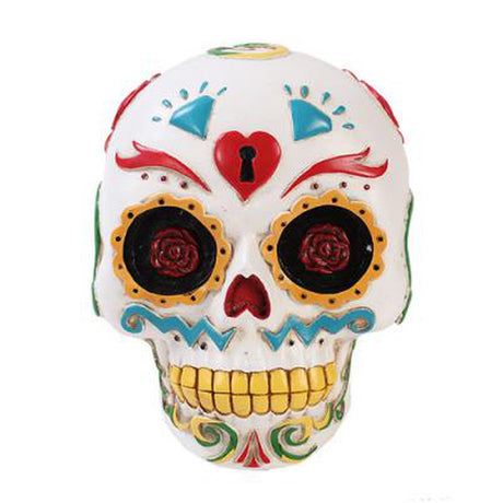 6.75" Day of the Dead Wall Plaque - White - Magick Magick.com