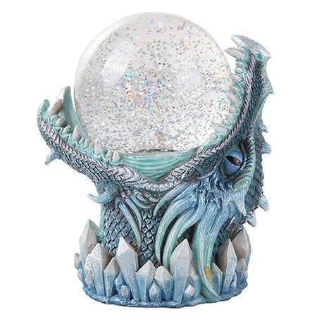 6.75" Frost Dragon Storm Ball Statue - Magick Magick.com