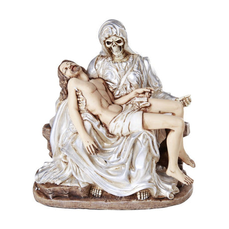 6.75" Santa Muerte Skeleton Statue - Piedosa White - Magick Magick.com