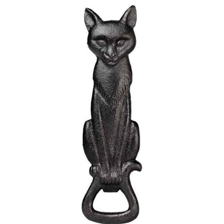 7" Black Cat Cast Iron Bottle Opener - Magick Magick.com