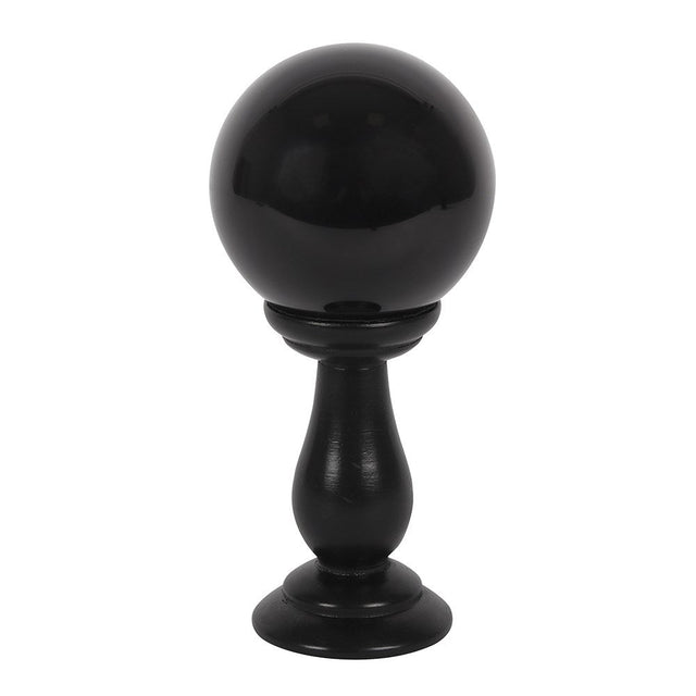 7" Black Crystal Ball on Stand - Magick Magick.com