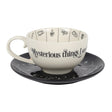 7" Ceramic Teacup with Saucer - Fortune Telling - Magick Magick.com