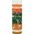 7 Day Glass Candle 3 Color Road Opener - Orange / Green / Gold - Magick Magick.com