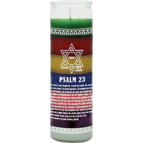 7 Day Glass Candle 7 Color - 23rd Psalm - Magick Magick.com