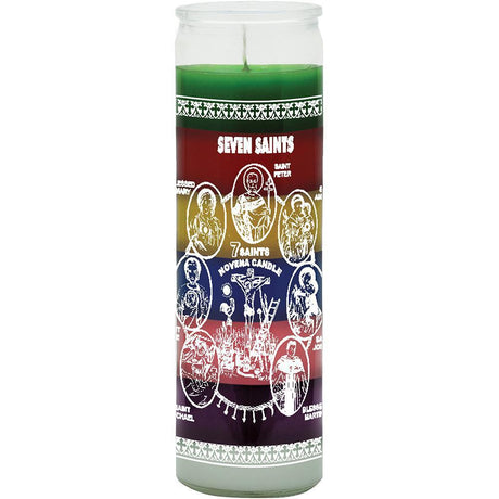 7 Day Glass Candle 7 Color - 7 Saints - Magick Magick.com