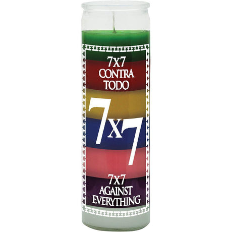 7 Day Glass Candle 7 Color - 7 X 7 Against Everything - Magick Magick.com