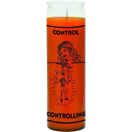 7 Day Glass Candle Controlling - Orange - Magick Magick.com