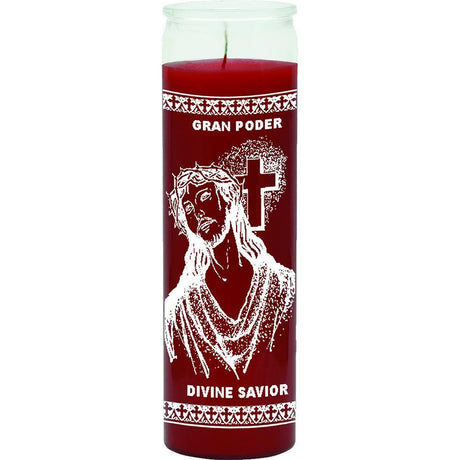 7 Day Glass Candle Divine Savior - Red - Magick Magick.com