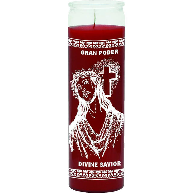 7 Day Glass Candle Divine Savior - Red - Magick Magick.com