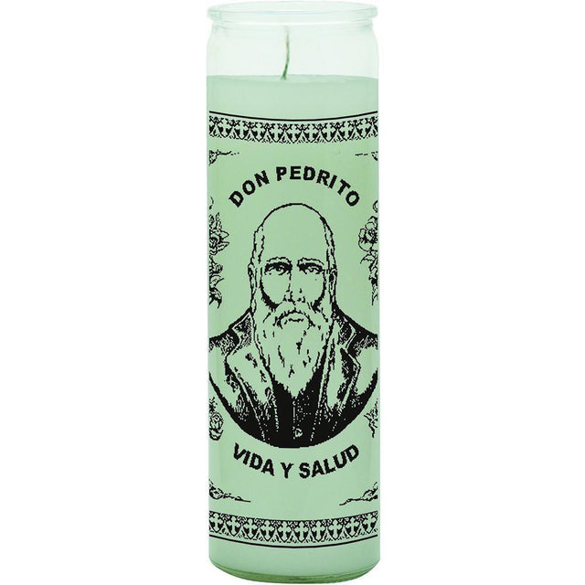 7 Day Glass Candle Don Pedrito - White - Magick Magick.com