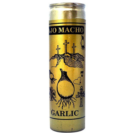 7 Day Glass Candle Garlic - Gold - Magick Magick.com