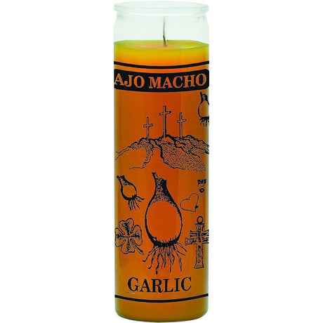 7 Day Glass Candle Garlic - Gold - Magick Magick.com