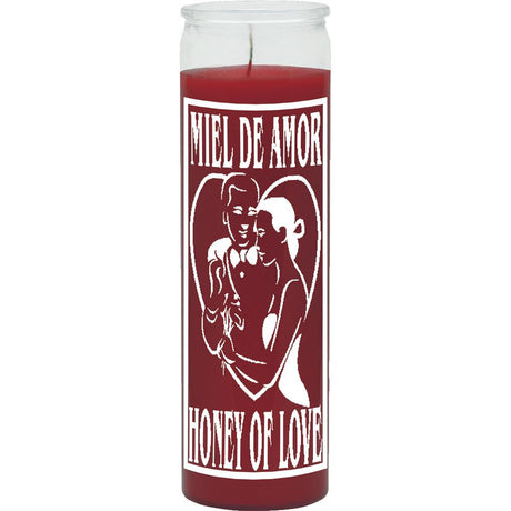 7 Day Glass Candle Love Honey - Red - Magick Magick.com