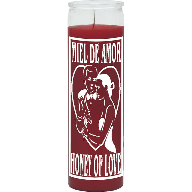 7 Day Glass Candle Love Honey - Red - Magick Magick.com