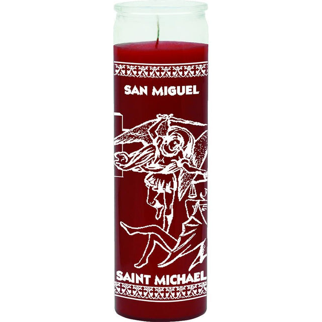 7 Day Glass Candle Miguel Revoc - Red - Magick Magick.com