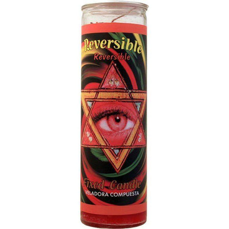 7 Day Glass Candle Mystical Fixed - Reversible - Red - Magick Magick.com