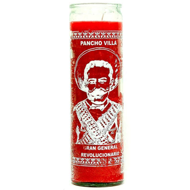 7 Day Glass Candle Pancho Villa - Red - Magick Magick.com