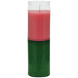 7 Day Glass Candle Plain - Pink / Green - Magick Magick.com