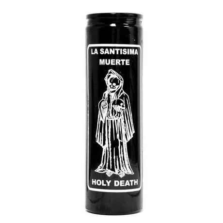 7 Day Glass Candle Santisima Muerte / Holy Death - Black - Magick Magick.com